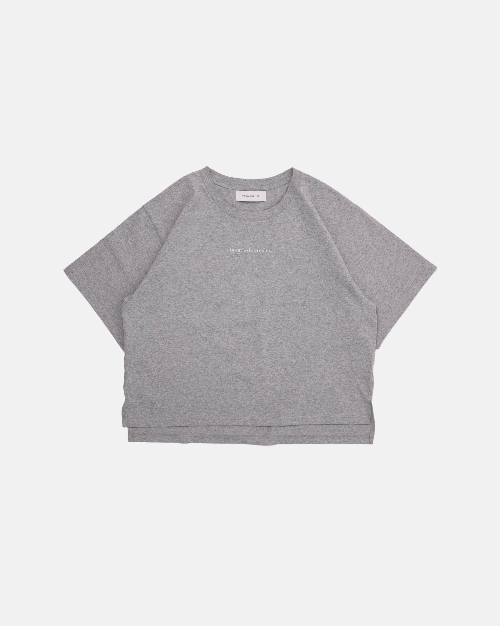 breathe into calm Oversize Tee - Grey