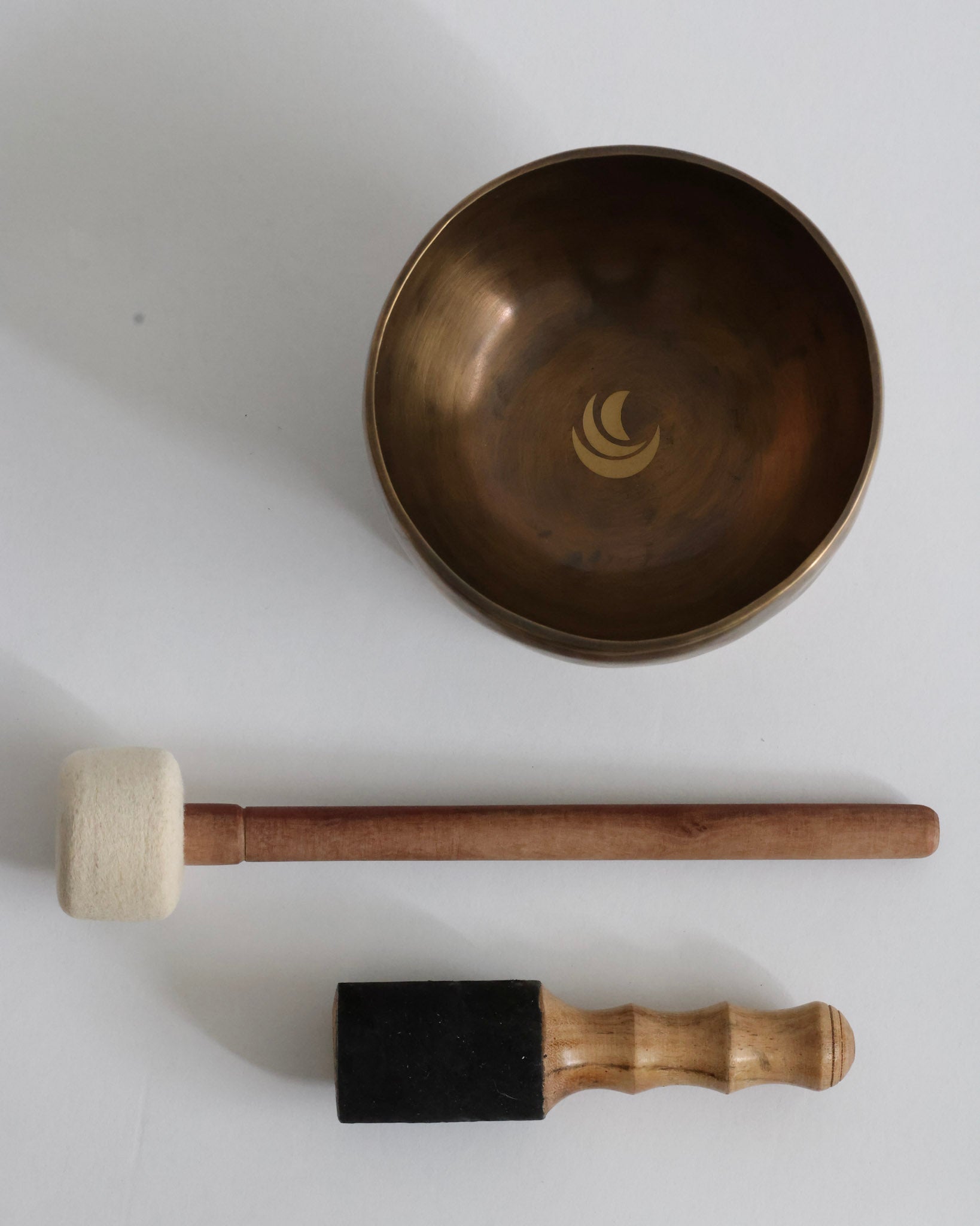singing bowl starter set|15CM音階シンギングボウル渋金模様入り