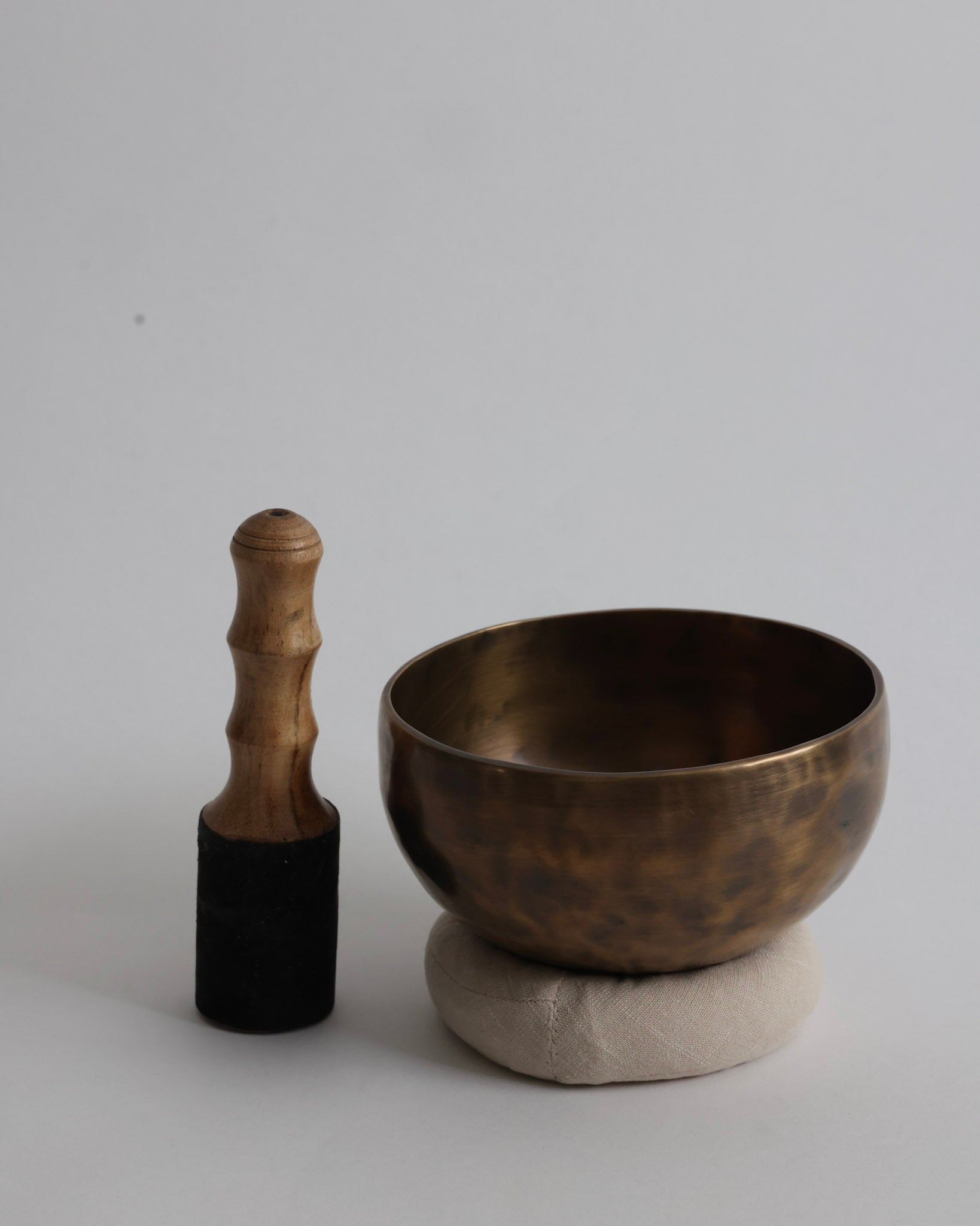 singing bowl starter set｜15CM音階シンギングボウル渋金模様入り