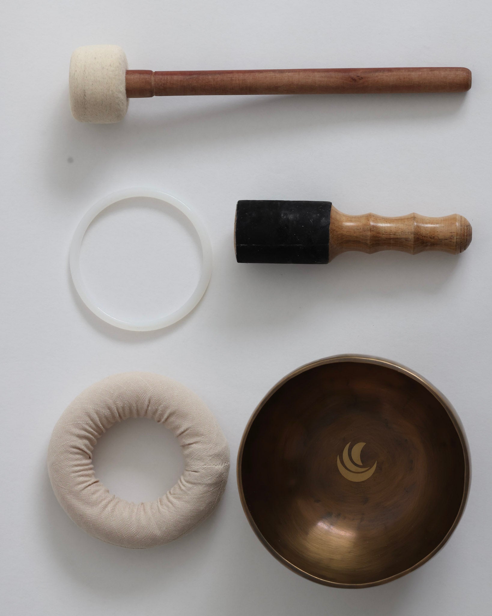 singing bowl starter set｜15CM音階シンギングボウル渋金模様入り