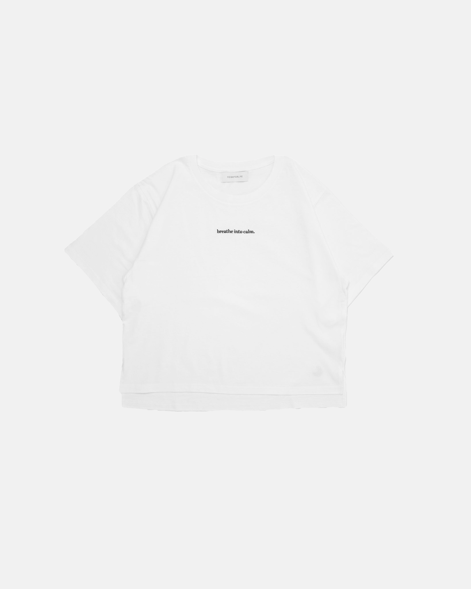breathe into calm Oversize Tee - White