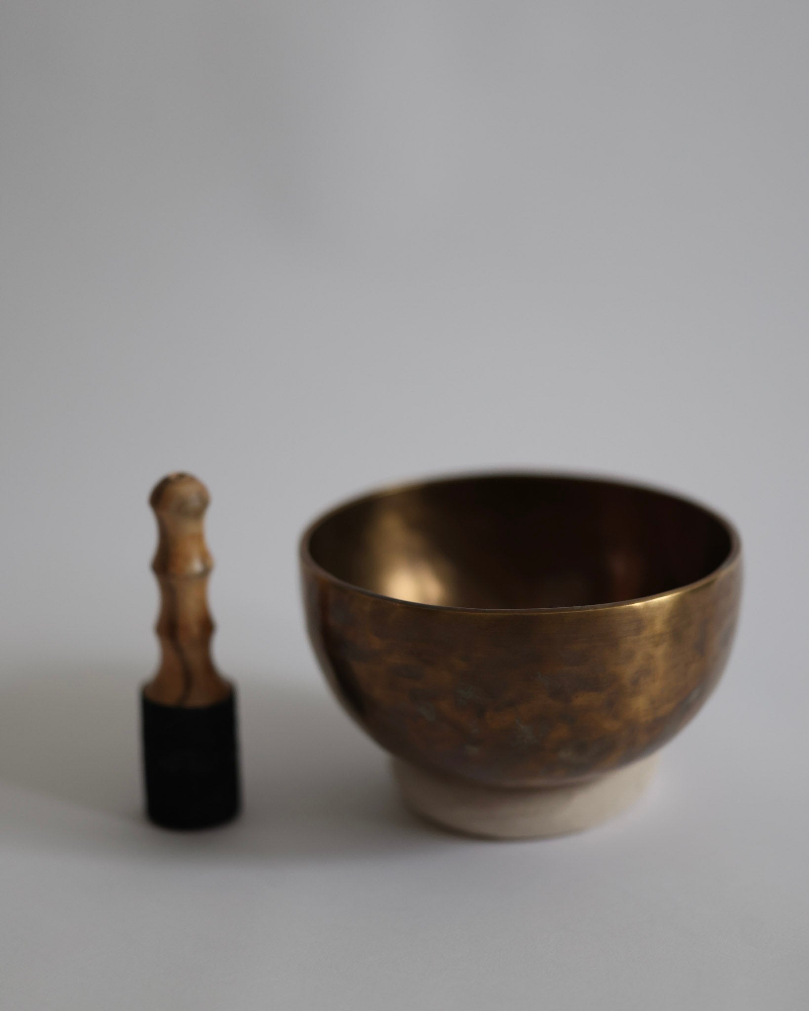 singing bowl starter set｜20CM音階シンギングボウル渋金模様入り